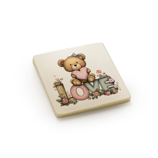 Ceramiche al Cioccolato Bicolore "Orsetto Love"